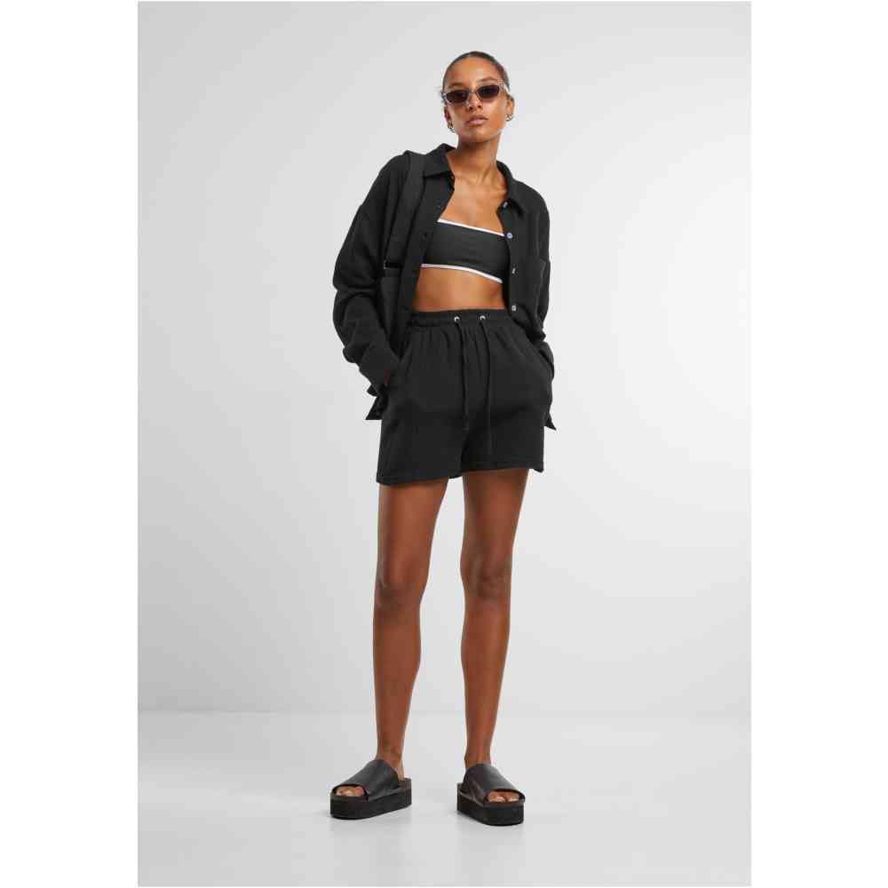 Urban Classics - Oversized Musselin Blouse - Zwart